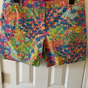 Talbots The Weekend Shorts Size 16P Petite Bright Floral Multicolor